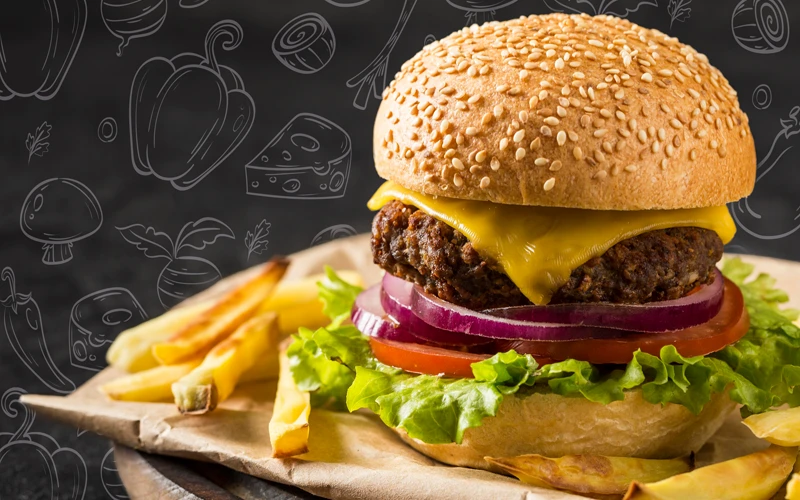 Delicious cheese burger